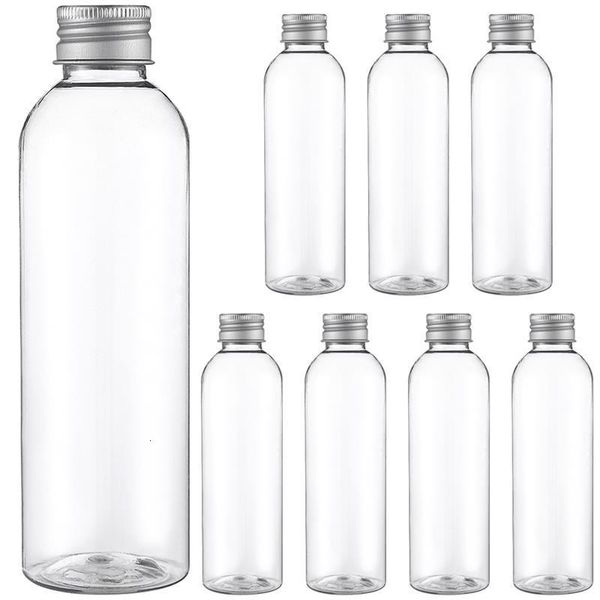 Bouteilles d'eau 8pcs 200ml Transparent En Plastique Stockage Du Lait Vide Boire Du Jus De Boisson Pour L'extérieur 230714