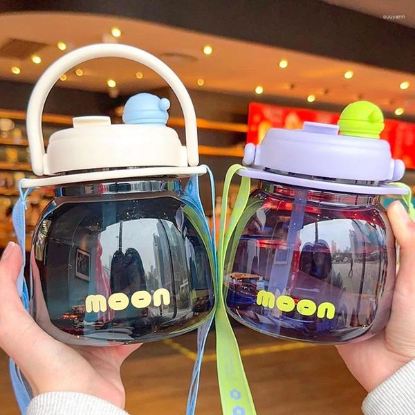 Modelo de actividad de botellas de agua.Internet Celebrity Kettle Plastic Cup de verano Fashion Girl Gran capacidad Doble tinta grande Big Belly