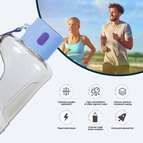 Botellas de agua Botella de tecnología avanzada Generador de hidrógeno de carga USB portátil para el hogar Viajes al aire libre 1500 ml Gimnasio