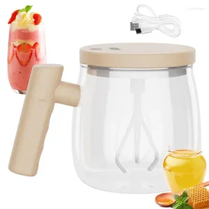 Waterflessen Automatische koffiekop 400 ml Waterdicht zelfroerend glas Draagbare elektrische mengmok voor melk thee Sap Soja