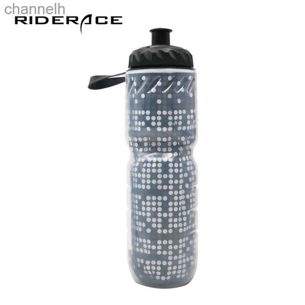 Botellas de agua Botella de agua para bicicleta al aire libre para ciclismo de carretera Equipo de bicicleta MTB Deporte Botellas de agua frías y calientes para mantener la temperatura de doble capa 710 ML yq240320