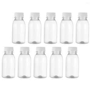 Water flessen flescontainers herbruikbare drank plastic helder lege drink deksels doppen opslag transparante containersap mini