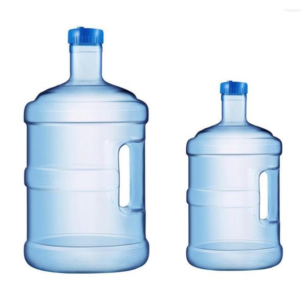 Botellas de agua Botella PC portátil Cubo Hogar Gran capacidad Puro Con mango Mineral reutilizable