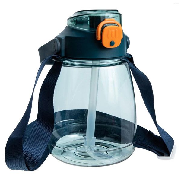 Bouteille d'eau de grande capacité, transparente, anti-fuite, avec sangle d'épaule pour pichet de sport, pour Baseball et salle de sport