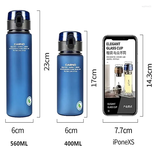 Bouteilles d'eau BPA Bouteille de sport de fuite gratuite de haute qualité Randonnée portable ma boisson préférée 400 ml 560 ml