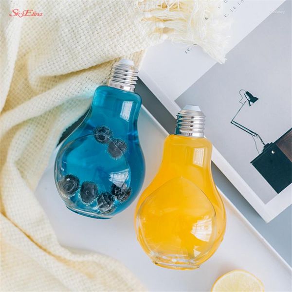 Bouteilles d'eau Ampoule Bouteille Creative Jus De Fruits Emballage Haute Qualité Portable Fête D'anniversaire De Mariage Banquet Fournitures Étanche Design7Z