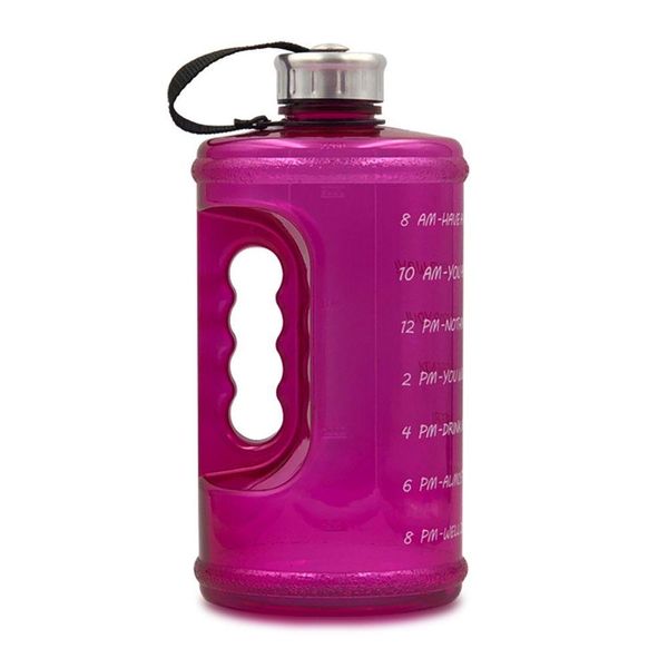 Bouteilles d'eau Cages Bouteille d'eau de motivation de 2,2 L avec marqueur de temps Bouteille d'eau de caméra extérieure Randonnée Sac à dos Fitness Entraînement Sports Dhohf