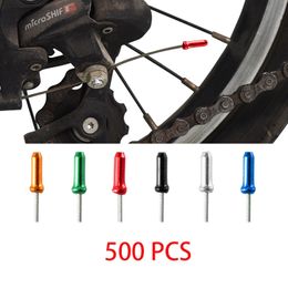 Waterflessen kooien 500 stks 2 mm fietsremstaartdop voor aluminiumlegering voor MTB binnenkabel tips krimpen derailleur shift jagwire eindkappen 230325