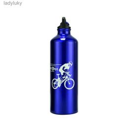 Garrafas de água gaiolas 750ml bicicleta esportes garrafa liga de alumínio mountain bike copo com mosquetão caminhadas acampamento viajar garrafa l240124