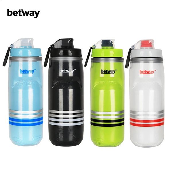 Bouteilles d'eau Cages Betway 620ML bouteille de sport vélo Double couche isolation froide tasse vtt vélo Portable étanche cyclisme Fitness bouilloire 231030