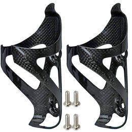 Bouteilles d'eau Cages Vélo Porte-Bouteille Full 3K Fibre de Carbone Super Léger Route/VTT Vélo Bouteilles D'eau Cage Holder Mat Brillant 230531