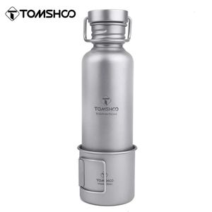 Bouteilles d'eau Cages Tomshoo 600 ml 750 ml bouteille avec tasse 300 ml fournitures de Camping en plein air tourisme boisson sportive 231030