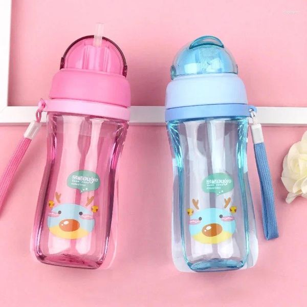 Botellas de agua de paja para niños Tipo de 450 ml Botella de jardín de infantes Copa de niña Copa Eco-Fall Anti-Fall Drop Shop J212