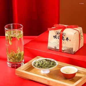 Waterflessen Chinese longjing thee West Lake Dragon Well 2024 Premium 250 g pot groen geschenkpakket longjin xihu tee