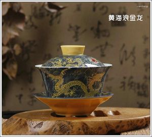 Waterflessen Chinese Theeservies Gaiwan Porselein Traditionele Antieke Terrine Keramische Bruiloft Kom Cup Gongfu 200ml