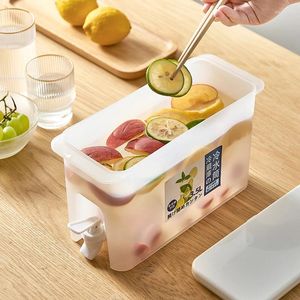 Waterflessen Koude Kan Met Kraan Plastic Drankdispenser Voor Koelkast Ketel Limonade Drank Zomerpicknick Koele Fles