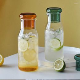 Botellas de agua hervidor de agua fría taza de vidrio de vidrio de bebida para bebidas hogar de gran capacidad resistente a alta temperatura
