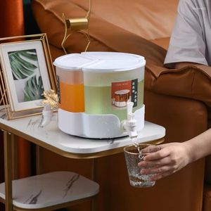 Waterflessen Koude Ketel Met Kraan Sapcontainer Huishoudelijk Gebruik Drankdispenser Kannen 5.2L Roterende Fruitthee Drinkware Kan Voor