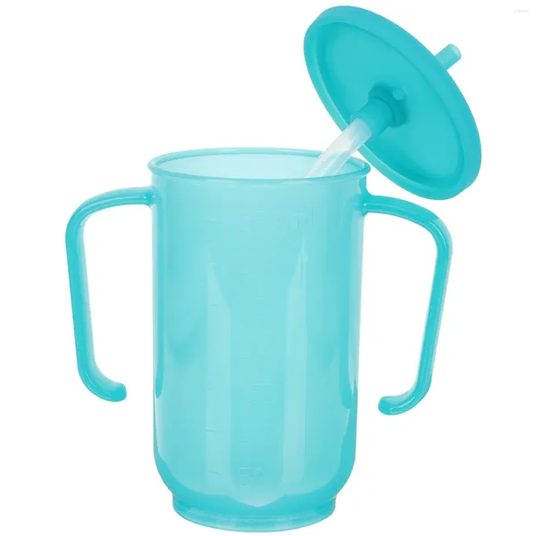 Bouteilles d'eau, tasse d'alimentation de convalescence, pour adultes handicapés, gobelets en plastique anti-déversement, pour femmes enceintes