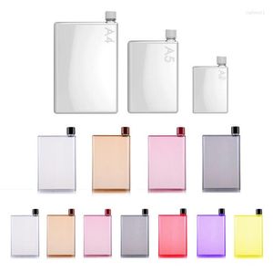 Bouteilles d'eau Creative A5 A6 420ml 380ml Rectangle Bouteille En Plein Air Portable Plat En Plastique Potable D'été Cool Drinkware