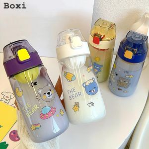 Bouteilles d'eau dessin animé créatif bouteille en plastique Transparent Portable enfants espace tasse avec passoire à thé étudiant Sport boire