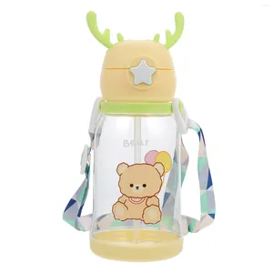 Bouteilles d'eau tasse bouteille paille enfants tasses enfant en bas âge bois Sippy garçons extérieur bébé bébé enfants filles couvercles boisson voyage