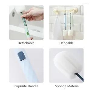 Bouteilles d'eau tasse brosse détachenable nettoyeur blanc ergonomique conception 23g de sauvegarde du temps de nettoyage de bouteille en verre efficace