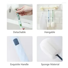 Bouteilles d'eau tasse de brosse nettoyeur en verre 23g éponge innovante sans taches de nettoyage de bouteille durable détachable simple