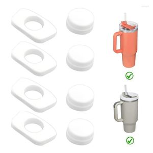 Tapón a prueba de derrames para botellas de agua, 8 Uds., tapón a prueba de derrames, fácil de limpiar, botella, accesorio antiderrames para acampar