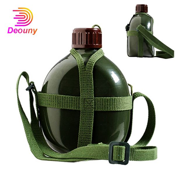 Bouteilles d'eau DEOUNY Camping armée hanche fiole bouteille de vin en aluminium tasse de cuisine militaire avec bandoulière bouilloire 11.52L Drinkware 221025