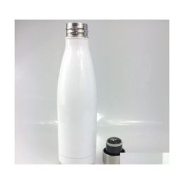 Bouteilles d'eau bricolage thermique sublimation 17oz cola bouteille en forme à double paroi à vide assuie tasse en acier inoxydable en caractéristique de drop dh9ai