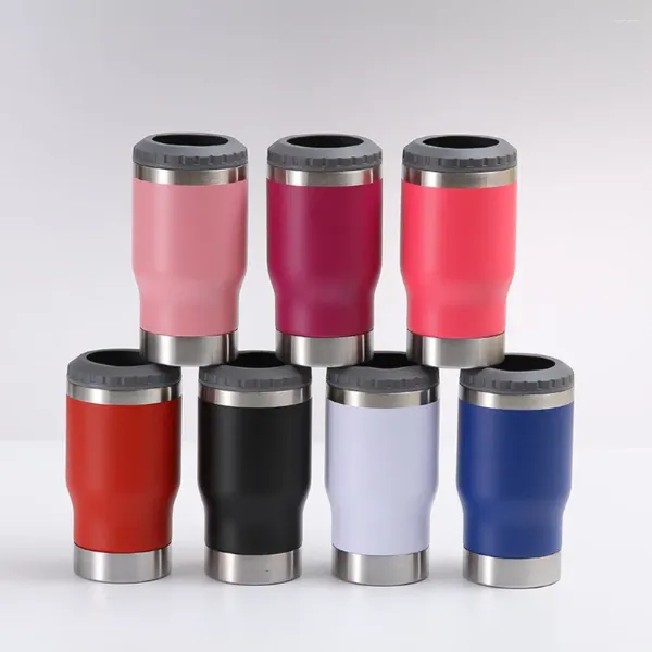 Bouteilles d'eau à double couche à bière tasse d'isolation thermique 14oz avec ouvre-bouteille isolée tasse de refroidisseur à vide en acier inoxydable