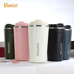 Bouteilles d'eau Tasse à café portable en acier inoxydable à double couche sous vide pour hommes et femmes Thermos pratique de grande valeur pour hommes et femmes 221122