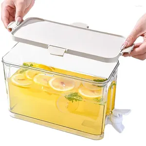 Distributeur de bouteilles d'eau et de boissons pour réfrigérateur, baril Portable, réservoir Transparent étanche, grande capacité, boisson avec robinet