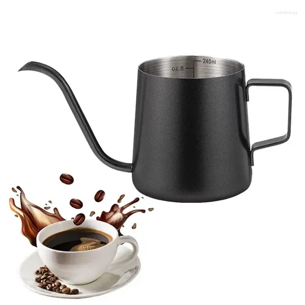 Bouteilles d'eau Cafetière à goutte à main durable avec échelle en acier inoxydable col de cygne bec pot léger verser sur la bouilloire