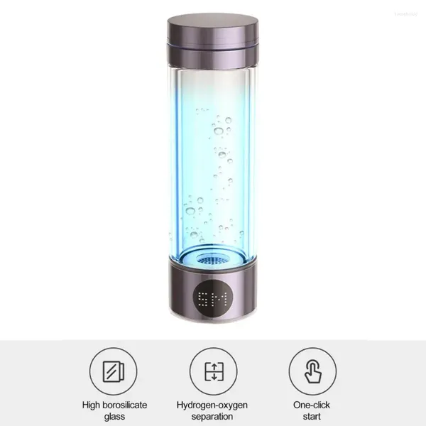 Bouteilles d'eau durable hydrogène tasse portable rechargeable bouteille pour voyage à domicile 1600ppb super ionizer