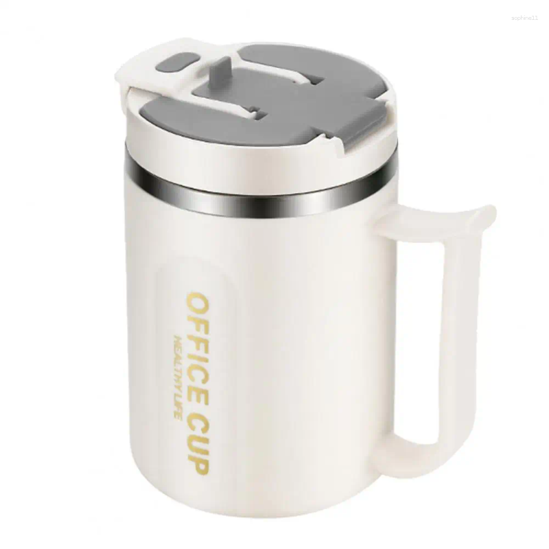 Water Bottles Eco-friendly Stainless Steel Cup Insulated Tumbler With Handle Straw 500ml Vacuum Mug For Iced Coffee Home