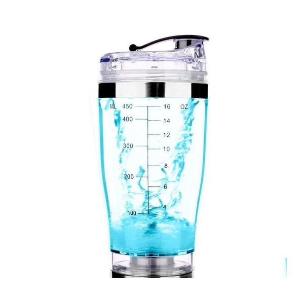 Bouteilles d'eau Mélangeur de protéines électrique Mélangeur Bouteille d'eau Mouvement Matic Vortex Tornado 450 ml Bpa Coupe de mélangeur détachable 352 R2 Drop Dhxrw