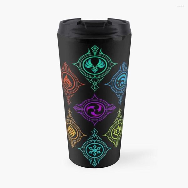 Bouteilles d'eau Elements Of World Travel Coffee Mug Verre thermique pour