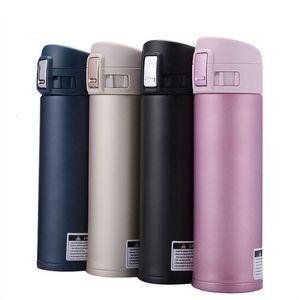 Bouteilles d'eau Mode 500 ml en acier inoxydable tasse isolée café thé Thermos tasse bouteille d'eau thermique Thermocup voyage boisson bouteille Tumbler 221124