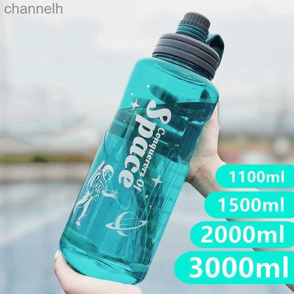 Botellas de agua Fitness Deportes Botella de agua Plástico Gran capacidad Botella de agua de alta calidad Escalada al aire libre Bicicleta Botella de bebida Hervidor yq240320