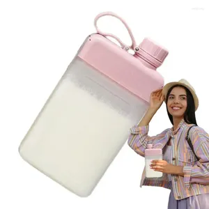 Waterflessen platte fles voor portemonnee 450 ml klein ontwerp drinken onderweg reisvriendelijke bewoningen