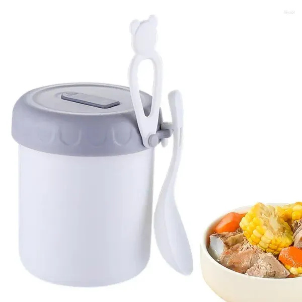 Botellas de agua Frasco de comida para contenedor de almuerzo al vacío Acero inoxidable 15.87 oz Microondas portátil A prueba de fugas