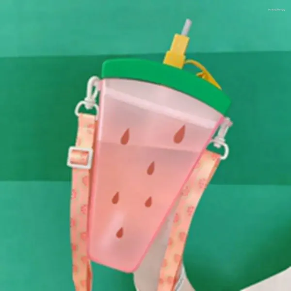 Botellas de agua para la escuela Popsicle Cup Ice Cream Niños bebidas Botella de la sandía en forma de sandía Drinkware