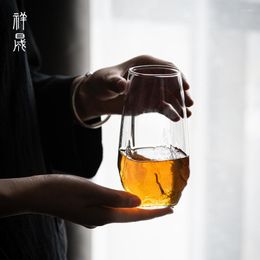 Bouteilles d'eau tasse en verre bord doré tasse à café lait résistant à la chaleur thé jus whisky tasses verres à boire bière vin