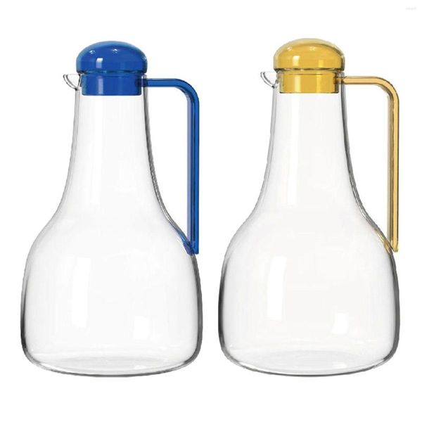 Botellas de agua, recipiente de vidrio para beber, jarra reutilizable moderna transparente y práctica para vacaciones, regalo de cumpleaños, restaurante, hogar