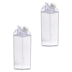 Waterflessen Hemoton Plastic Fles Melk Drinken Sapcontainer Lege opslag Lekvrije beker Drank