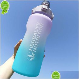 Waterflessen Herbalife Voedingsfles 1100/2000Mlgradiënt Drinkwater Ruimtebeker Melkpak Met St Drop Levering Huis Tuin Ki Dhavh