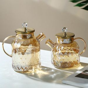 Waterflessen Hoog borosilicaatglas Waterkoker Amber Koelfles Hoogwaardige Home Cup Licht Luxe Servies