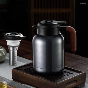 Bouteilles d'eau Haute qualité 316 bouteille thermos en acier inoxydable Intelligent affichage de la température cruche avec passoire à thé théière cafetière